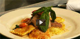 Vitello Soffriti con Ravioli al Granchio di Mare